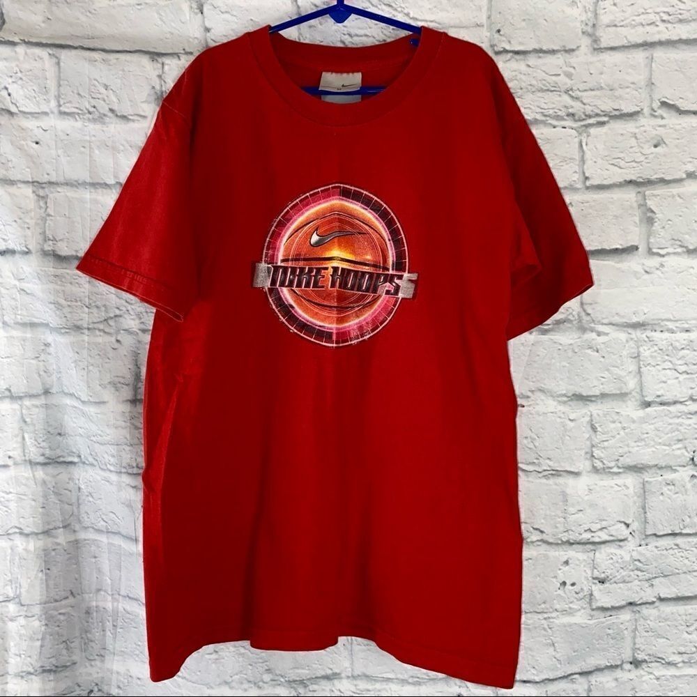 Nike hoops shortsleeve Crewneck tshirt w/graphic print logo boys sz med 10-12